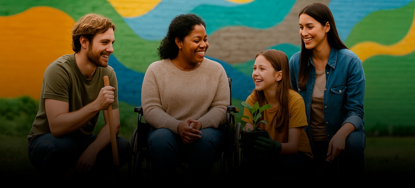 Onde há cuidado, há mudança. <br/> Onde há educação, há futuro. Onde há cuidado, há mudança. <br/> Onde há educação, há futuro.